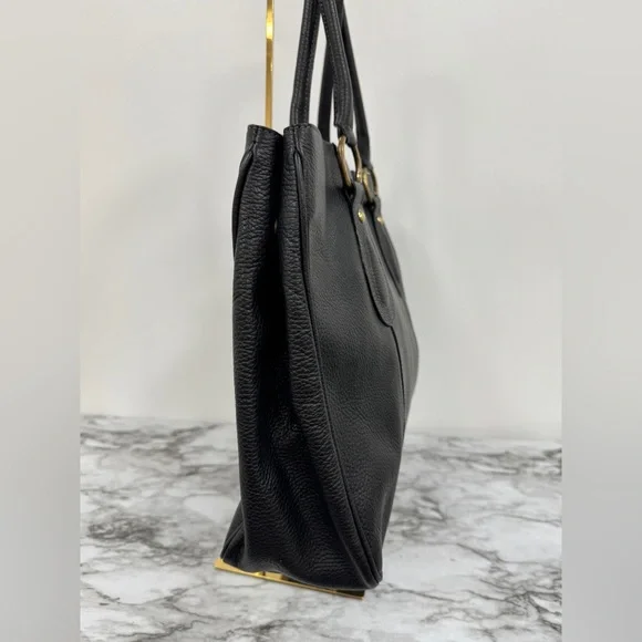Cristian Genuine Leather Black Tote Bag – Made in Italy - Picture 6 of 10